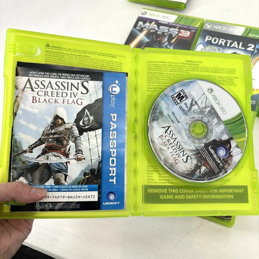 XBOX 360 Adventure Game Lot Diablo,‎ Skyrim, Assassin's Creed IV, Borderlands 2